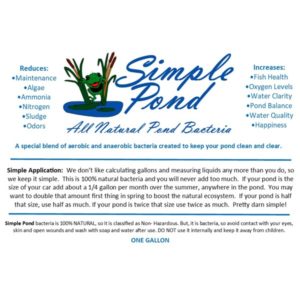 Simple Pond Bacteria Label