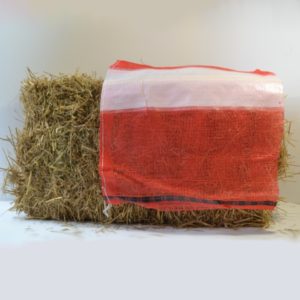 barley bale full with mesh bag