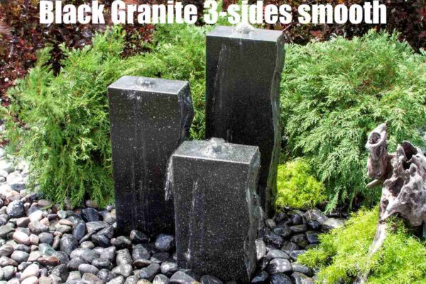 black granite 3 sides smooth