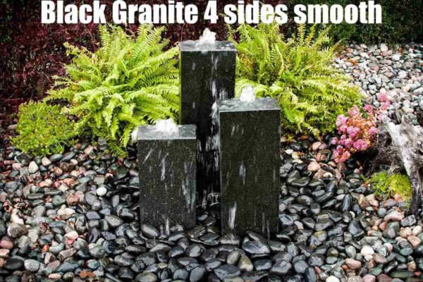 black granite 4 sides smooth