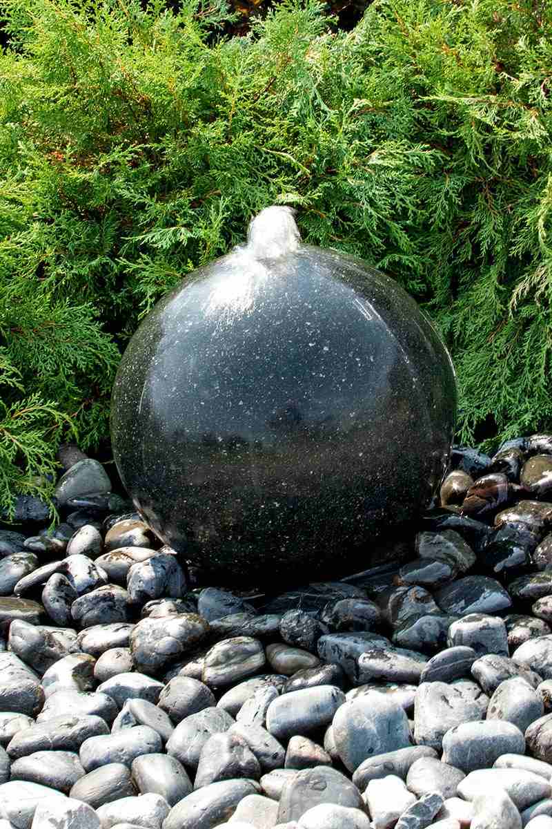 black-granite-sphere-fountain-kit | Simple Pond