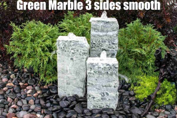 green marble 3 sides smooth