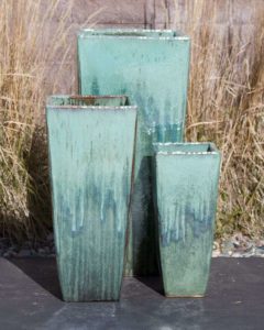 luna light green bleed triple vase fountain