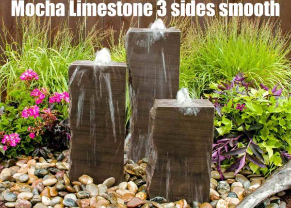 mocha limestone 3 sides smooth