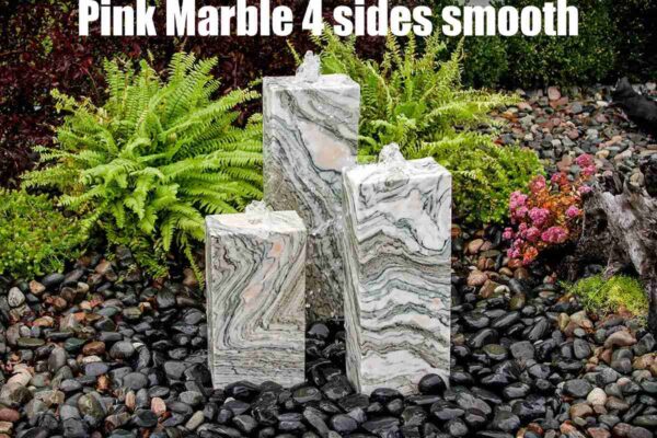 pink marble 4 sides smooth
