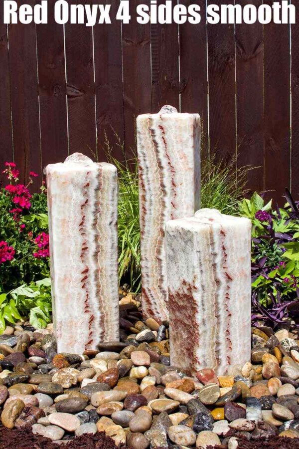 red onyx 4 sides smooth