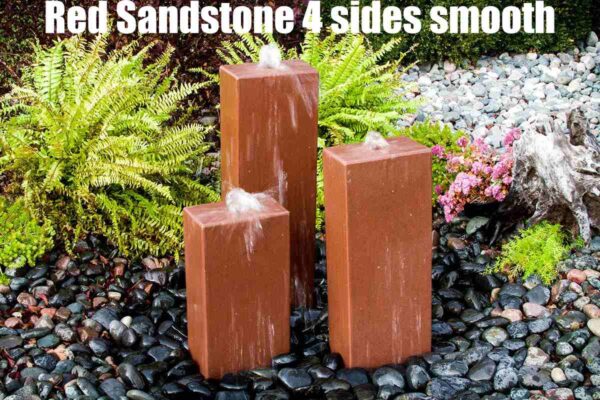red sandstone 4 sides smooth