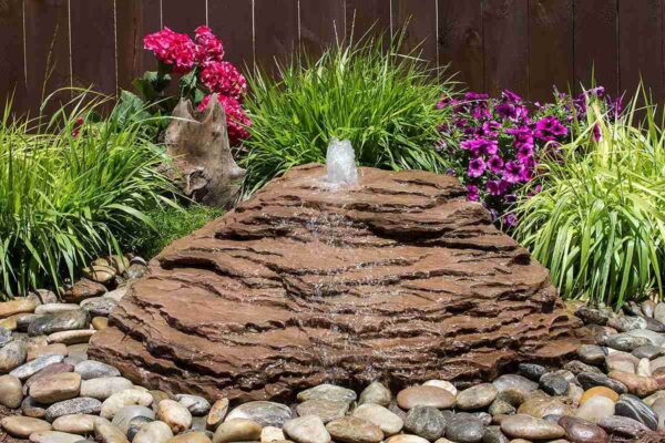 slate river falls fountain kit chestnut
