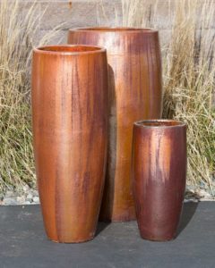 tivoli medium copper brown triple vase fountain kit