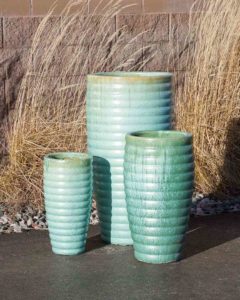 tivoli short light green triple vase fountain