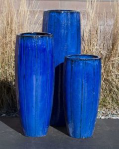 tivoli tall blue triple vase fountain