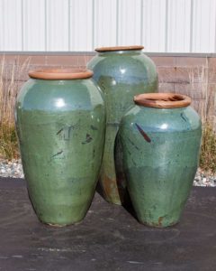 tuscany tall green vase fountain