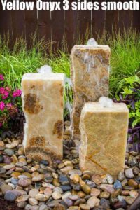 yellow onyx 3 sides smooth
