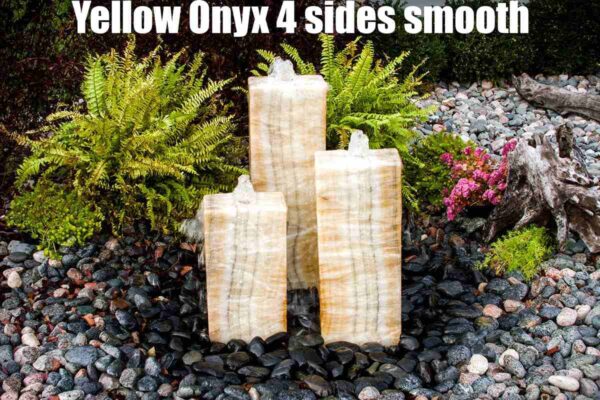 yellow onyx 4 sides smooth