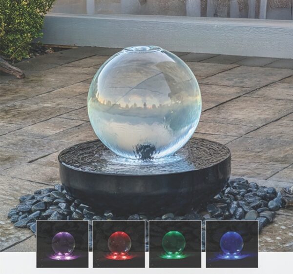 Crystal Sphere Fountain 14 inch